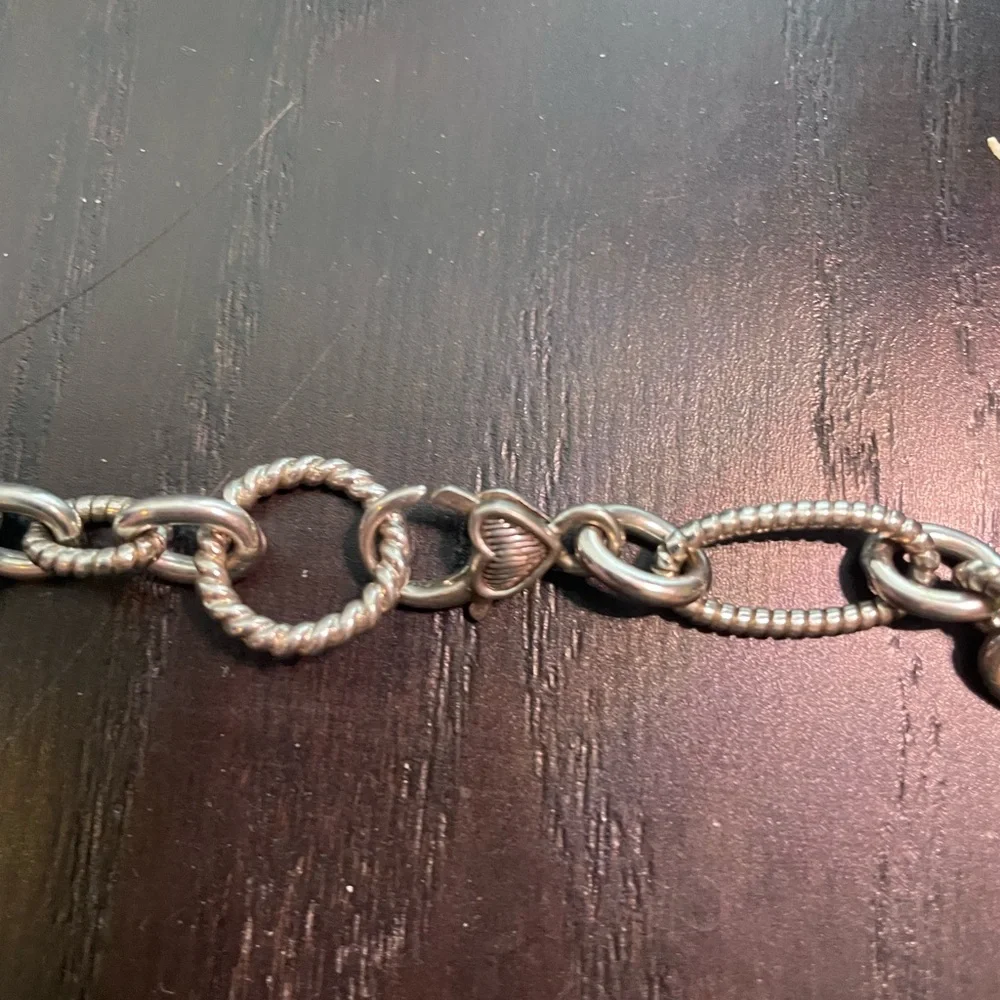 Judith Ripka Sterling silver  necklace with green amethyst enhancer - Picture 2 of 5